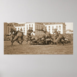 Football Play 1920 Sepia Poster