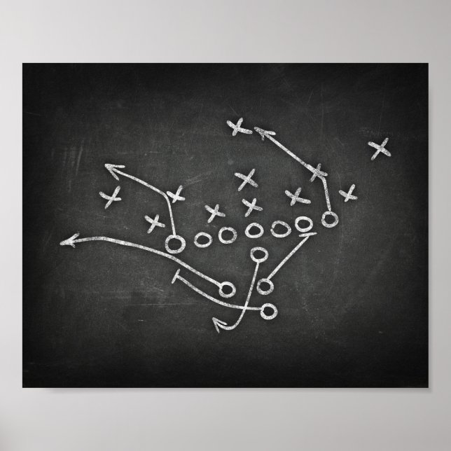 Football PLAYBOOK III Sign Chalk Print (Front)