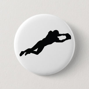 Football Player 6 Cm Round Badge