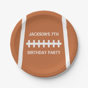 Football Player Ball Custom Sports Birthday Party Paper Plate