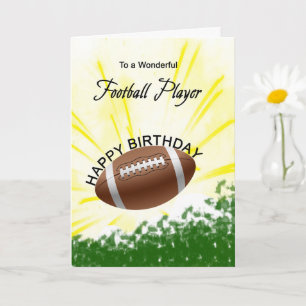 Football Player Birthday Card