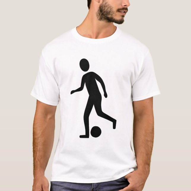 Football Player - Black T-Shirt (Front)