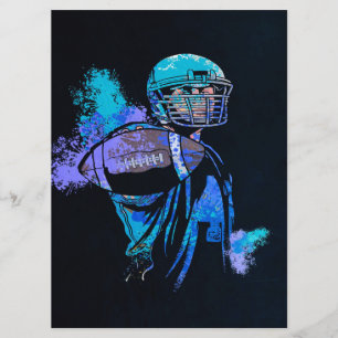 Football Player Canvas Print Menu