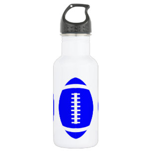 Football Player/Coach Blue Footballs Water Bottle