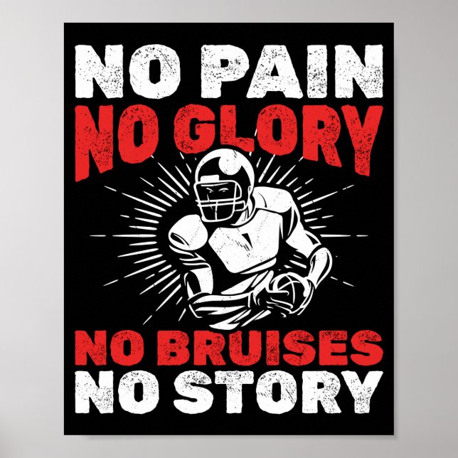 Football Player Coach Funny Poster (Front)