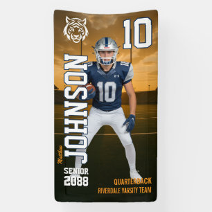 Football Player Custom Sports Senior Night Banner