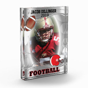 Football Player Design - DIY Photo Template Block