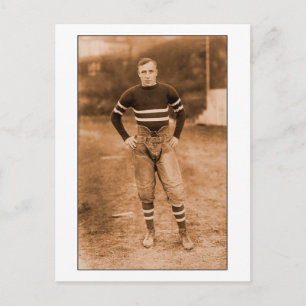 Football Player Early 1900s Vintage Male Photo Postcard