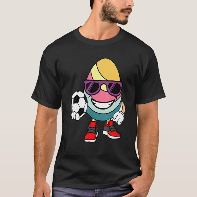 Football Player Egg Easter Day Funny Sports Boys K T-Shirt (Front)