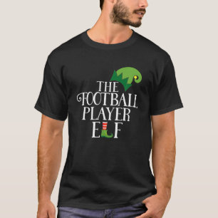Football Player Elf Matching Family Group Christma T-Shirt