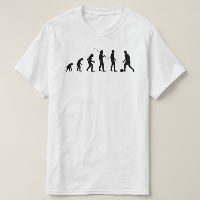 Football Player Evolution | Funny Soccer Meme Bv T-Shirt (Design Front)