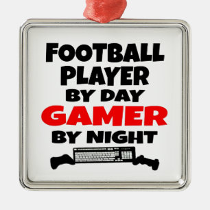 Football Player Gamer Metal Tree Decoration
