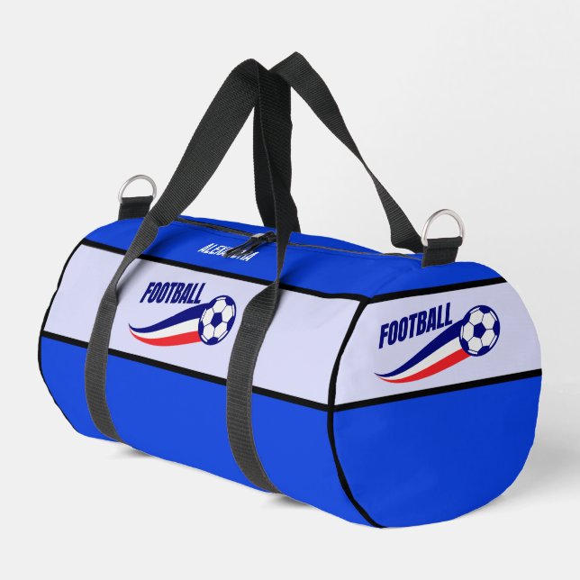 Football Player Girl, Birthday, France Flag Duffle Bag (Left Corner)