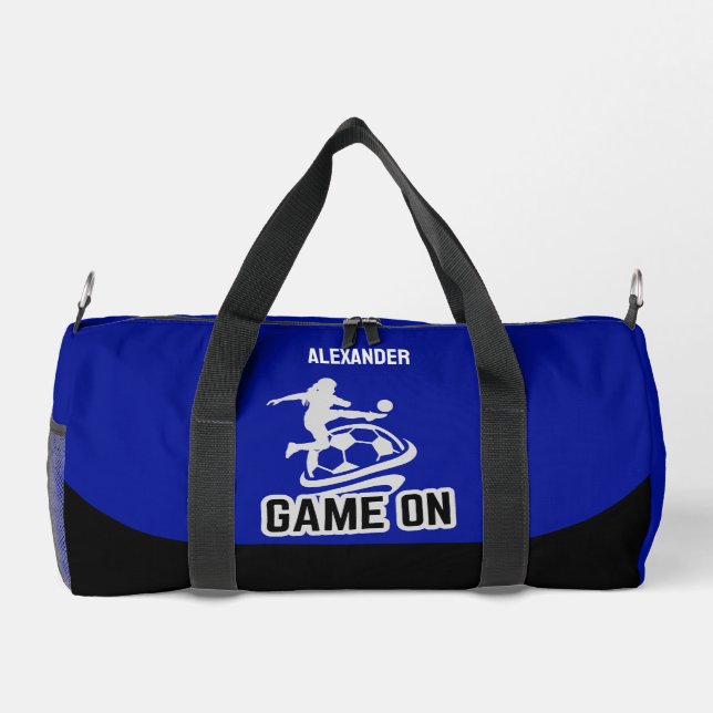 Football Player Girl, Birthday Gift, Football Team Duffle Bag (Back)
