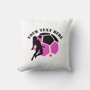 Football Player Girl, Birthday Gift, Team        Cushion