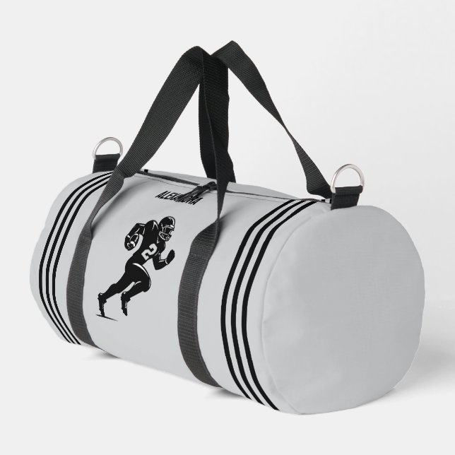 Football Player Girl, Birthday Gift, Team Duffle Bag (Left Corner)