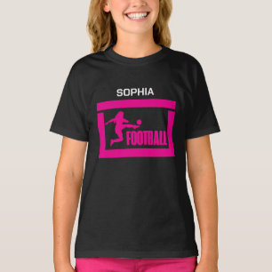 Football Player Girl, Birthday Girl Team  T-Shirt