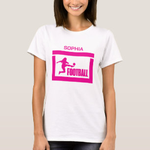 Football Player Girl, Birthday Girl Team  T-Shirt