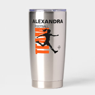 Football Player Girl, Football Girl  Birthday Insulated Tumbler