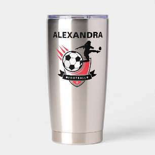 Football Player Girl, Football Girl  Birthday Insulated Tumbler