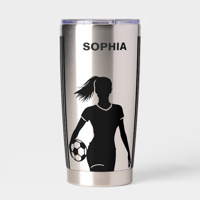 Football Player Girl, Football Girl  Birthday Insulated Tumbler (Front)