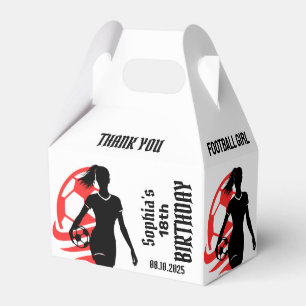 Football Player Girl, Football Girl Team Favor Box