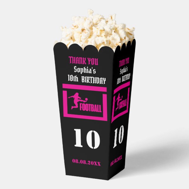 Football Player Girl, Football Girl Team Favour Bo Favour Box (Popped)