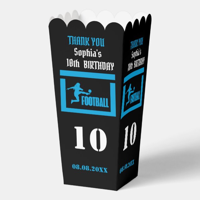 Football Player Girl, Football Girl Team Favour Bo Favour Box (Front)