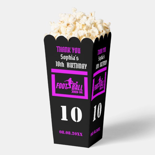 Football Player Girl, Football Girl Team Favour Bo Favour Box (Popped)