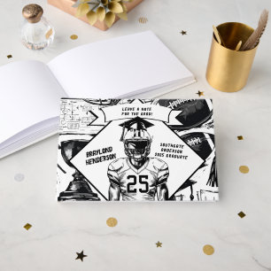 Football Player Graduation Guest Book
