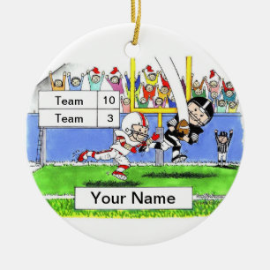 Football Player - Male Ceramic Tree Decoration