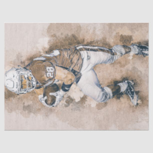 Football Player Painting Tissue Paper