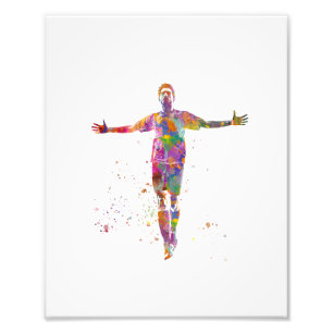 Football player photo print