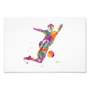 Football player photo print