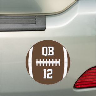 Football Player Position and Jersey Number Team Car Magnet