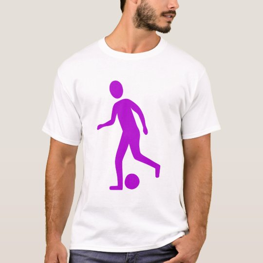 Football Player Purple TShirt Zazzle.co.uk