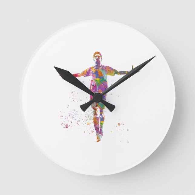 Football player round clock (Front)