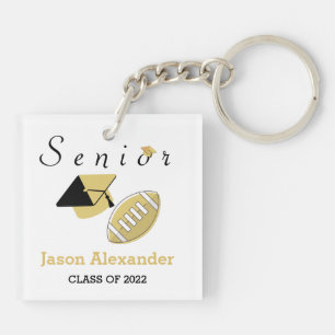 Football player senior graduate class of 2022  key ring
