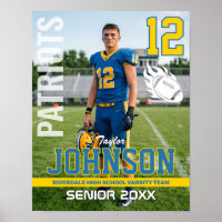 Football Player Senior Night Custom Photo Sports