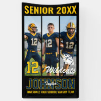 Football Player Senior Night Photo Collage Sports