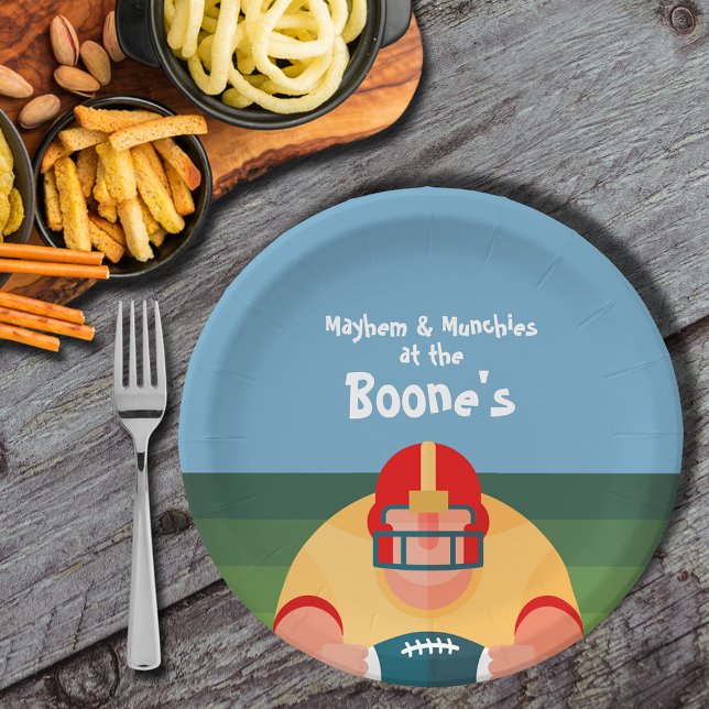 Football Player Super Fan Game Day Paper Plate (Football Player Super Fan Game Day Paper Plates)