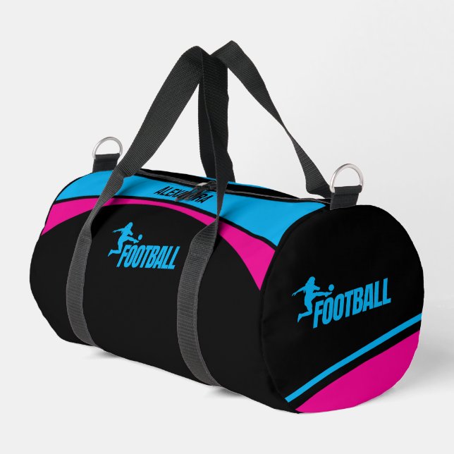 Football Player, Team, Birthday Gift    Duffle Bag (Left Corner)