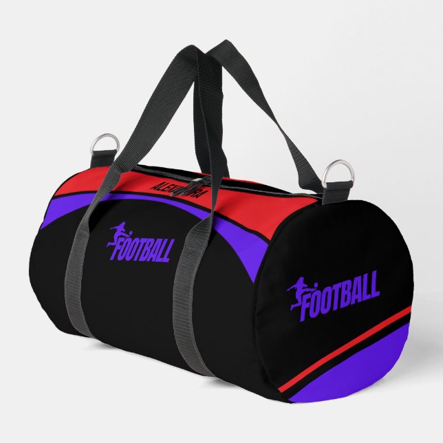 Football Player, Team, Birthday Gift    Duffle Bag (Left Corner)