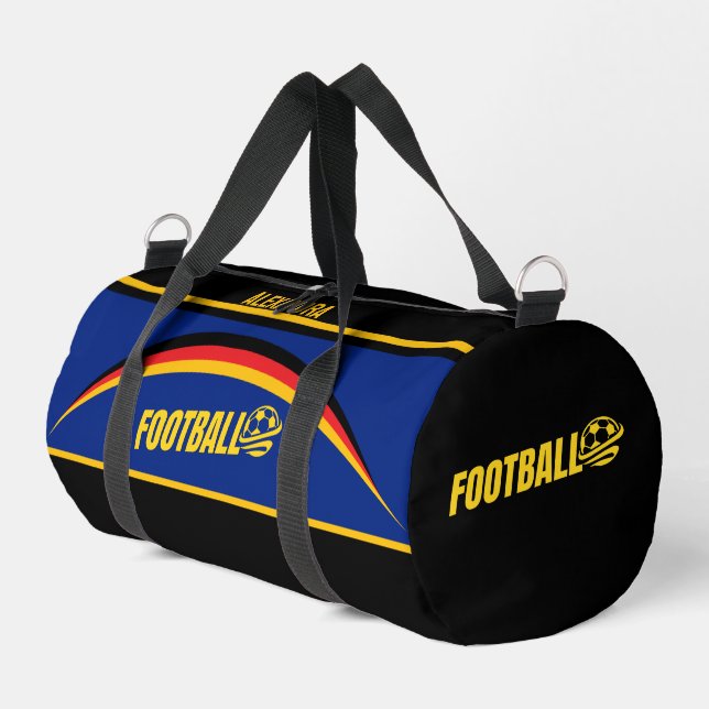 Football Player, Team, Birthday Gift, German Flag Duffle Bag (Left Corner)