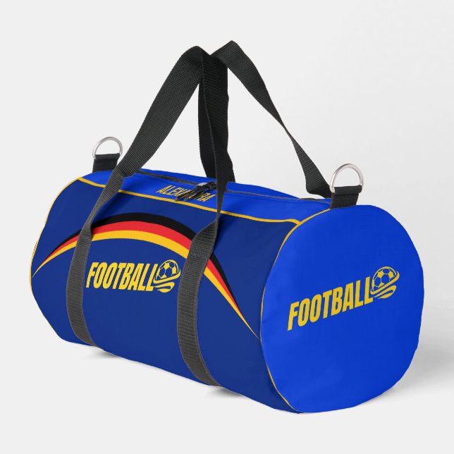 Football Player, Team, Birthday Gift, German Flag Duffle Bag (Left Corner)