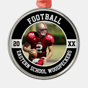Football Player Team High School Senior Night Team Metal Tree Decoration