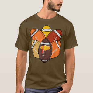 Football Player Turkey Funny Thanksgiving Day T-Shirt