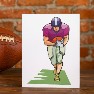 Football Player With The Ball Invitation