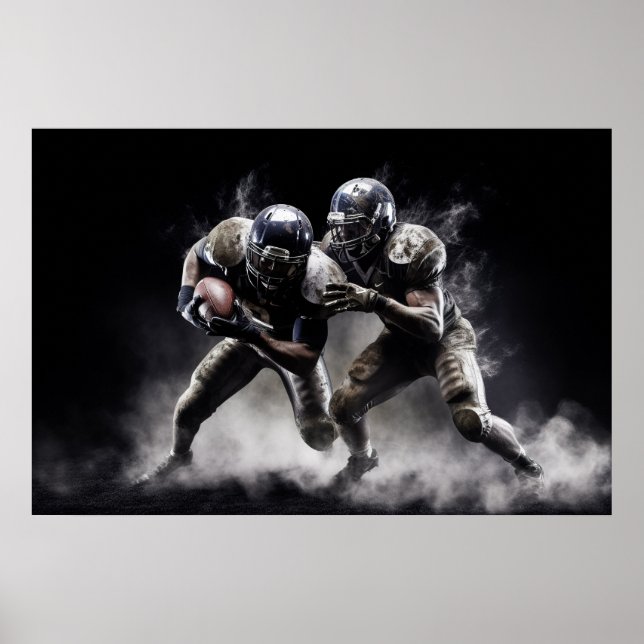 Football Players Illustration Poster (Front)