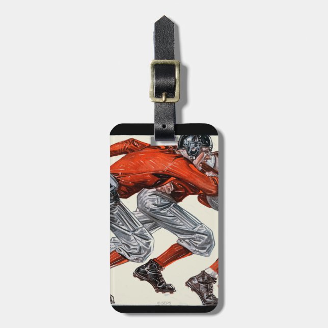 Football Players Luggage Tag (Front Vertical)